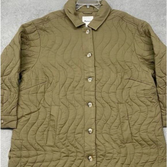 Madewell Jackets & Blazers - Madewell NWT soft green quilted button up jacket w pockets